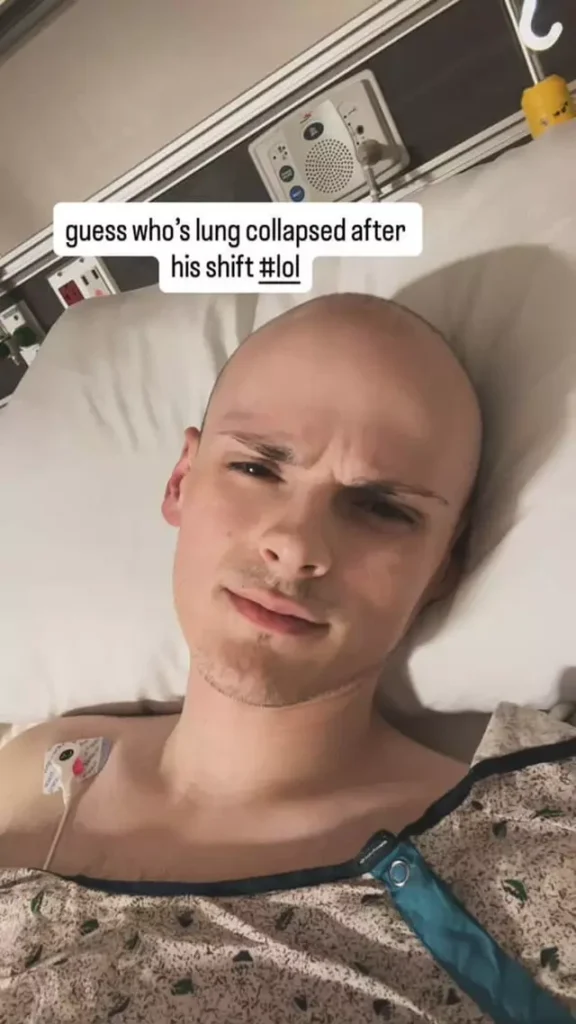 Raymond Dehn's lung collapsed