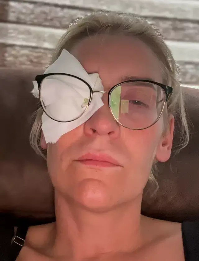 Fortunately, Katie's vision returned and she is now a lot more careful 